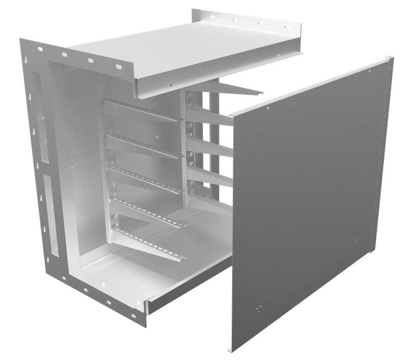 Короб ККБ-П-0.95/0.6-1 1м 2.0мм кабельный блочный (рама 63х5мм краска; обшивка оцинк.)  KKB.P.96.1020.RAL/ZN
