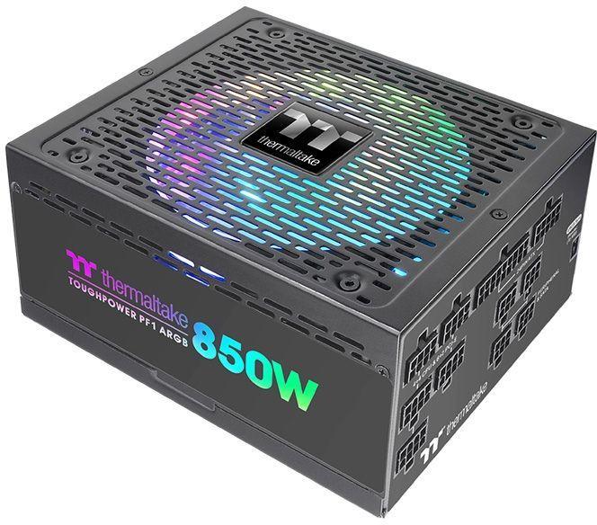 Блок питания ATX 850Вт Toughpower PF1 ARGB80+ platinum 24+2х4+4) pin APFC 140мм fan color LED 12хSATA Cab Manag RTL  1512151