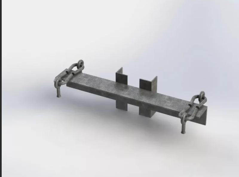 Траверса высоковольтная ТМ-71А (Л57-97) покрытие грунт сер.  35001525