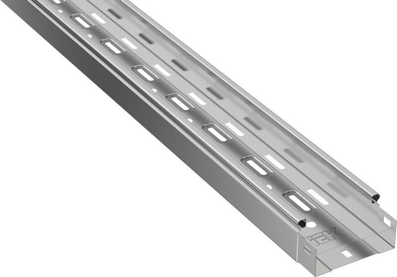 Лоток листовой перфорированный 100х50 L3000 сталь 0.45мм без боковой ESCA 3  ES3-15-050-100-3-045