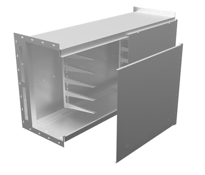 Короб ККБ-П-0.95/0.6-2 2м 2.0мм кабельный блочный (рама 63х5мм краска; обшивка оцинк.)  KKB.P.96.2020.RAL/ZN