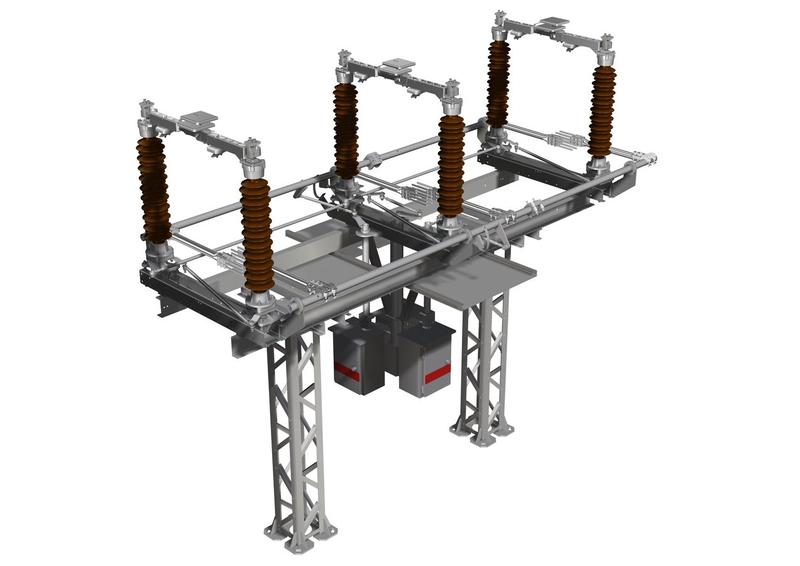 Разъединитель РГП-1а-110/2000-50 УХЛ1 (полимер IV степени) Зп с приводами ПД-14-00 УХЛ1 и ПД-14-01 УХЛ1 с БУ-2-14 ЗЭТО