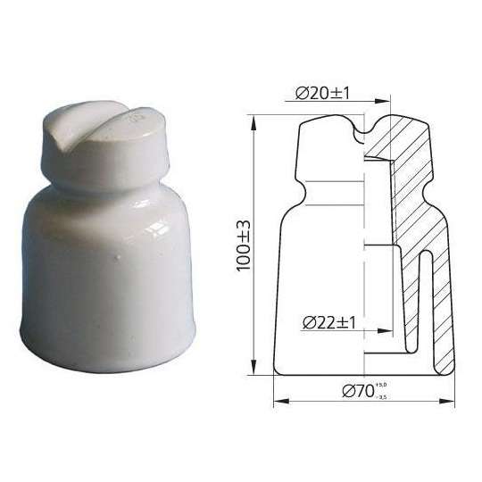 Изолятор штыревой ТФ-20  00000016