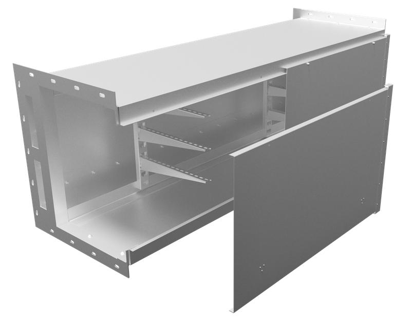 Короб ККБ-П-0.65/0.6-2 2м 2.0мм кабельный блочный (рама 63х5мм краска; обшивка оцинк.)  KKB.P.66.2020.RAL/ZN