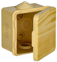 Коробка распаячная ОП КМ 65х65х50 IP54 откид. крышка 4 ввода сосна  UKO31-065-065-050-K34-54 Коробка распаячная ОП КМ 65х65х50 IP54 откид. крышка 4 ввода сосна  UKO31-065-065-050-K34-54