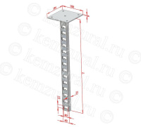 Стойка кабельная одинарная потолочная К1170х1200 УТ1.5 (S=2.5мм)  478 061207 14