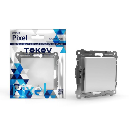 Выключатель 1-кл. СП Pixel 10А IP20 механизм бел.  TKE-PX-V1-C01