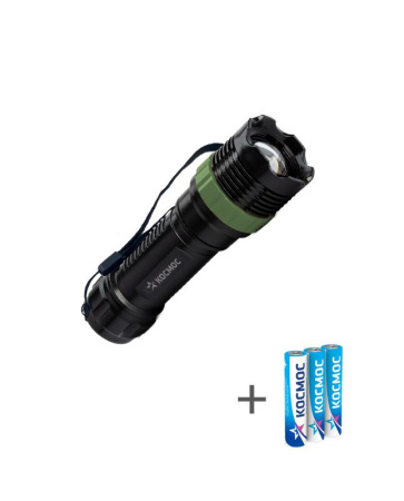 Фонарь ручной 1Вт LED zoom-линза 3xAAA (R03) корпус ABS-пластик ремешок ручной  KOC121B