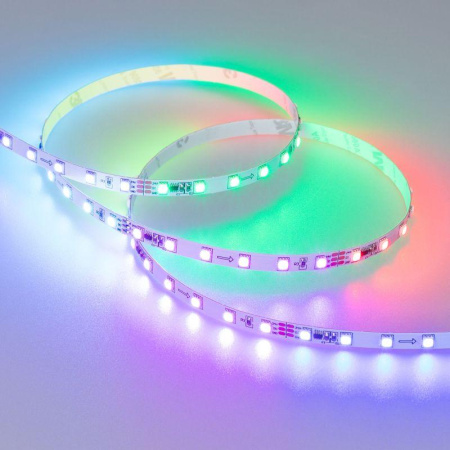 Лента светодиодная SPI-F72-7mm 24V RGB-PX6 14.4Вт/м IP20 3535 открытый IP20 (уп.5м)  030195(2)