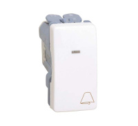 Механизм кнопки клавишной "свет" с подсветкой узкая 10А 250В 27 сл. кость 27161-61