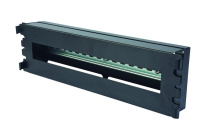 Панель 19дюйм с DIN-рейкой 3U 22 модуля черн.  60A-42-03-11BL