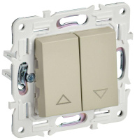 Выключатель жалюзи SKANDY 10А SK-V12B беж.  SK-V15-0-10-K10