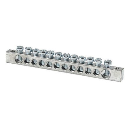 Шина PEN "ноль-землядюйма 6x9 12 отвер. цинк крепеж по краям  sn1-63-12-k