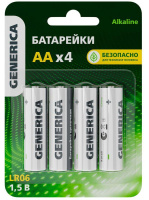 Элемент питания алкалиновый AA/LR6 Alkaline (блист.4шт)  ABT-LR06-ST-L04-G