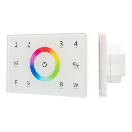 Панель Sens SMART-P85-RGBW White (230В 4 зоны 2.4G) (IP20 пластик)  028404