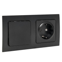 Рамка 2-м Стокгольм черн. PROxima  EXM-G-303-30