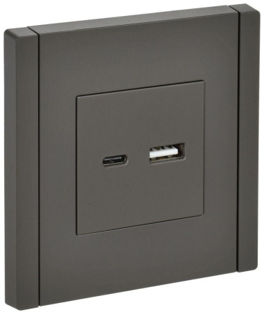 Розетка USB A+C 3.1А FORTE&PIANO FP350 сер.  FP-U22-D31-K03