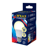 Лампа светодиодная LED-A60 13W/3000K/E27/FR PLP01WH Яркая 13Вт матовая 3000К тепл. бел. E27 (упак. картон)  UL-00005030