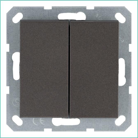 Переключатель проходной 2-кл. 10А IP20 механизм мокко  G3022Z