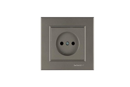 Розетка 1-м СП Karea 10А IP20 б/з зел.  56052022