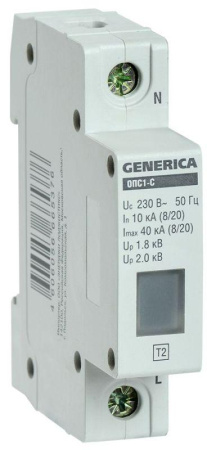 Ограничитель перенапряжения ОПС1-C 1Р 10/40кА 230В  MOP20-1-C-G