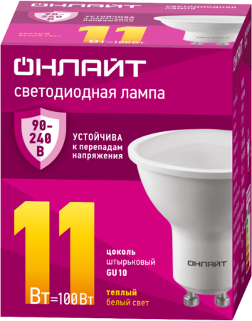 Лампа светодиодная 90 546 OLL-PAR16-11-230-3К-GU10 PRO 90-240В  90546