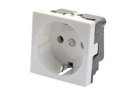 Розетка 2К+З немецкий стандарт 45х45мм бел.  16V-10-04WT