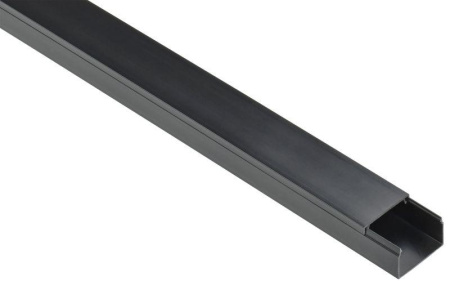 Кабель-канал 40х25 L2000 пластик ЭЛЕКОР черн.  EL-KK10-040-025-1-K02
