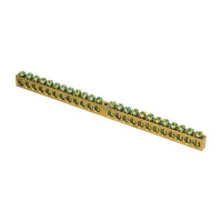 Шина PEN "ноль-земля" 8х12 24 отвер. латунь крепеж по центру PROxima  sn0-125-24-c