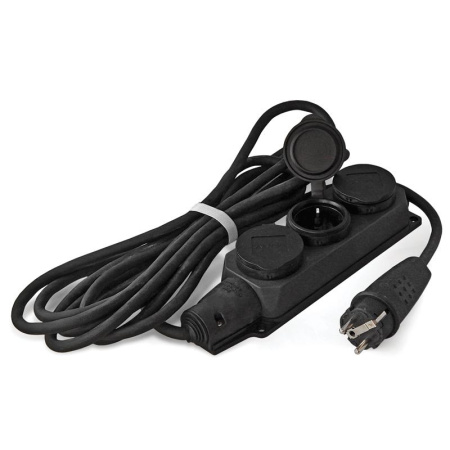 Удлинитель 3х50м с заземл. 16А IP44 3.7кВт КГ с защ. крышкой  481S-4205.