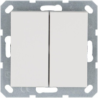 Кнопка 2-кл. с переключающим контактом 10А IP20 механизм бел. глянцевый  G3020W