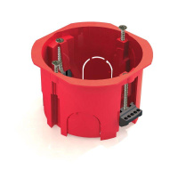 Коробка установочная D65х45мм для скрытого монтажа в полых стенах (с саморезами с пластик.)  8810008