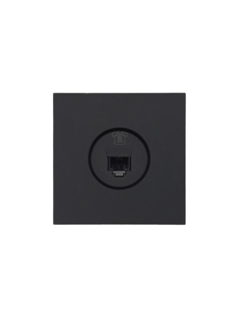 Розетка телефонная евро СП ZIMA IP20 черн. бархат  704-4288-137