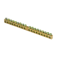 Шина PEN "ноль-земля" 6х9 18 отвер. латунь крепеж по центру PROxima  sn0-63-18