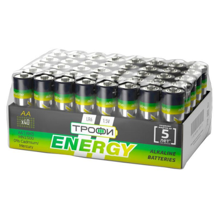 Элемент питания алкалиновый AA/LR6 LR6-40 bulk Eco (уп.40шт)  Б0027815