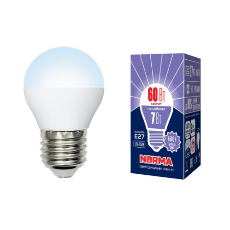 Лампа светодиодная LED-G45-7W/DW/E27/FR/NR Norma 7Вт матовая E27 (упак. картон)  UL-00003821