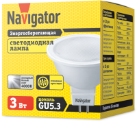 Лампа светодиодная 94 127 NLL-MR16-3-230-4K-GU5.3 3Вт 4000К нейтр. бел. GU5.3 230лм 220-240В Navigator 94127 Лампа светодиодная 94 127 NLL-MR16-3-230-4K-GU5.3 3Вт 4000К нейтр. бел. GU5.3 230лм 220-240В Navigator 94127