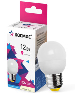 Лампа светодиодная 12Вт шар 3000К тепл. бел. E27 1070лм 174-265В  LkeLED12wGL45E2730