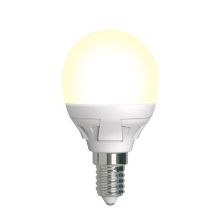 Лампа светодиодная LED-G45 7W/3000K/E14/FR/DIM PLP01WH Яркая 7Вт матовая 3000К тепл. бел. E14 диммир. (упак. картон)  UL-00004302