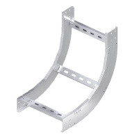 Угол лестничный вертикальный внутренний 90град. 150х400 толщ. 3мм R300 в комплекте с крепеж. эл. алюм.  ALIW31540K