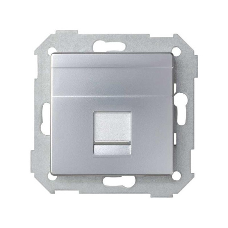 Адаптер на 1 RJ45 коннектор 82 защ. шторки алюм.  82005-33