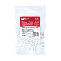 Дюбель-хомут d5х10мм для плоского кабеля бел. (уп.10шт) PROxima  plc-cd-5x10w-r