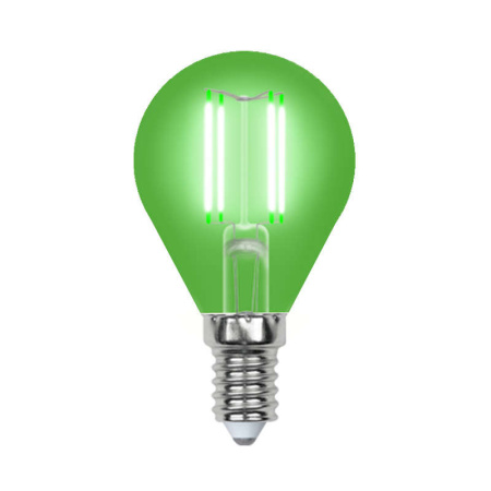 Лампа светодиодная LED-G45-5W/GREEN/E14 GLA02GR форма "шар" Air color зел. упак. картон  UL-00002987