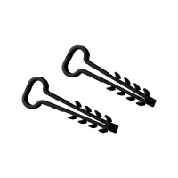 Дюбель-хомут для плоского кабеля 5-8мм черн. (уп.100шт)  TKE-DH-5-8-PK-C05