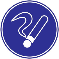 Знак "Курить здесь"d180  YPC40-KURIT-1-010