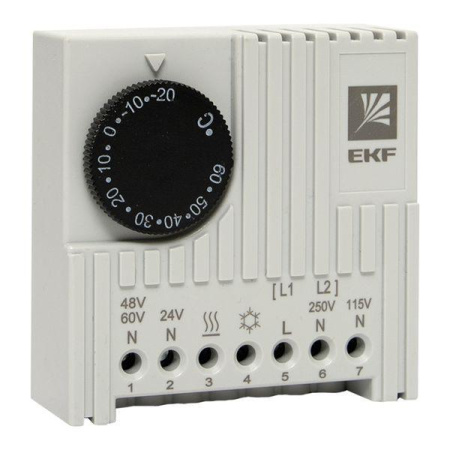 Термостат NO/NC (охлаждение/обогрев) на DIN-рейку 5-10А 230В IP20 PROxima  thermo-no-nc-din