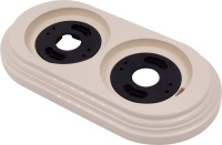 Рамка 2-х постовая пластик песочн. зол.  BF1-620-24