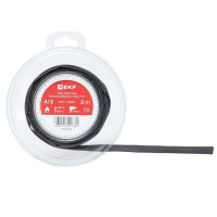 Трубка термоусадочная ТУТ нг 4/2 черн. ролик 2 м  tut-4-b-b