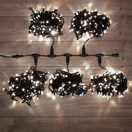Гирлянда светодиодная "LED ClipLight" 5 нитей х20м 665LED бел. 50Вт 24В IP65 трансф. в компл.  323-505