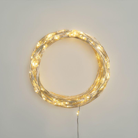 Гирлянда светодиодная "Роса" 30м 300LED тепл. бел. 3.6Вт IP44 с трансф.  303-216